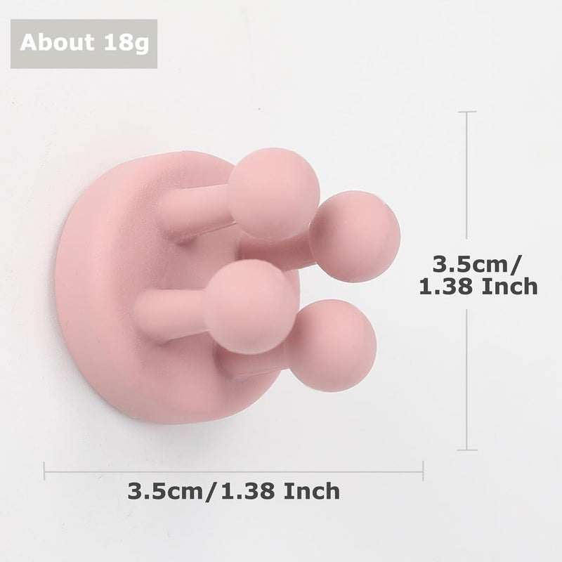 XoYoZo 4 pcs Silicone Toothbrush Holder Multi-Function Hook Waterproof self Adhesive Single Toothbrush Hook Plug Holder for Wall for Hanging Bathroom Kitchen Living Room Office - Image 3